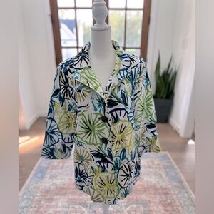 PECK and Peck NWT Textured Floral Lightweight Jacket/Size XL